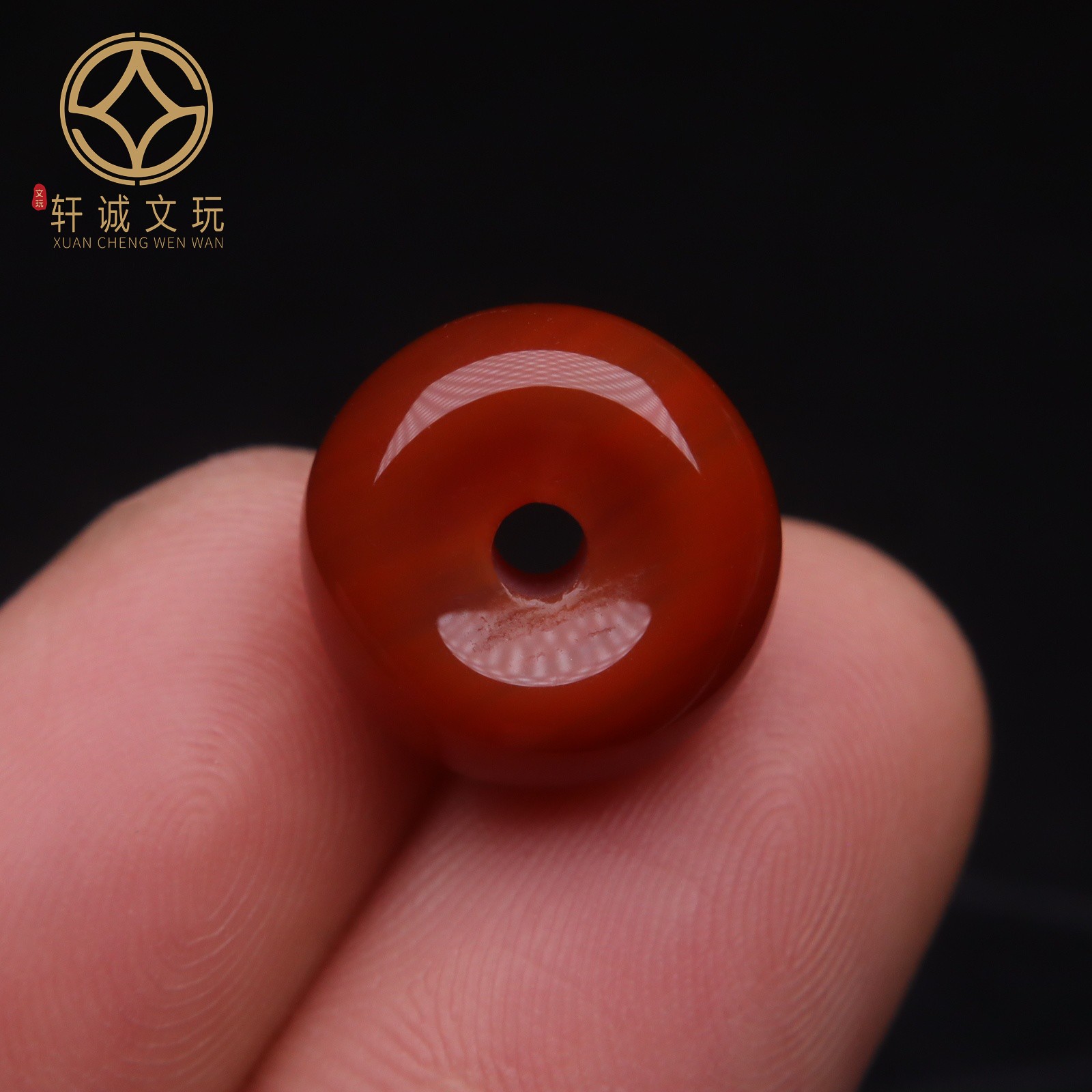 保真凉山满肉满色南红玛瑙平安扣隔片隔珠算盘珠散珠DIY配饰新品