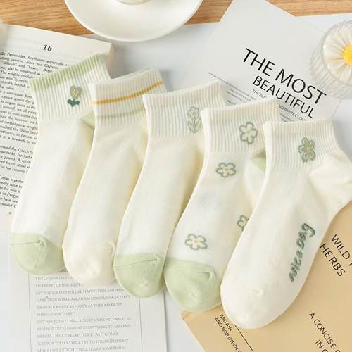 网眼春夏袜子女透气款船袜短筒低帮不掉跟透气百搭不臭脚短袜夏天