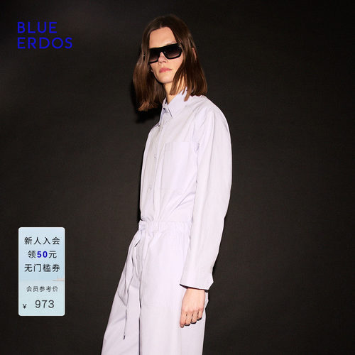 BLUE ERDOS 春季新品工装风设计感剪裁衬衫式女外套B556HB001