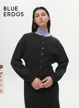 BLUE ERDOS 全羊毛短款针织开衫B246D1026