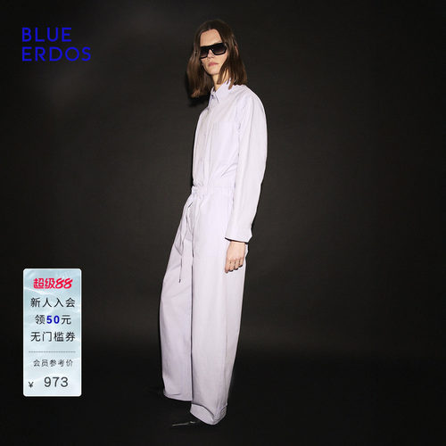 BLUE ERDOS 春季新品松弛感可调节腰头挺括工装裤女裤B556M1001
