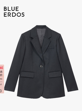 BLUE ERDOS通勤一粒扣翻领绵羊毛西装外套B246J1003