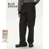 ERDOS 男女同款 工装 BLUE 风宽松阔腿休闲裤 B546M1001