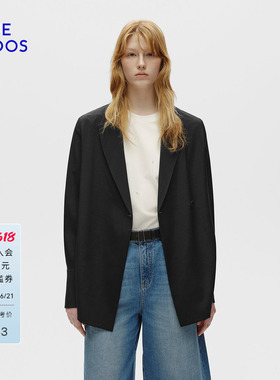 BLUE ERDOS 春季新品简约通勤一粒扣外套式衬衫女上衣B256HB002