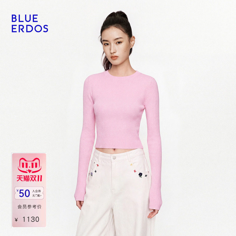 【零感羊绒】BLUE ERDOS2026秋季新品温柔通勤羊绒混纺针织衫女