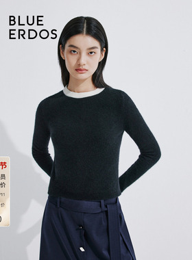 BLUE ERDOS羊毛羊驼毛混纺针织套衫B245D0030