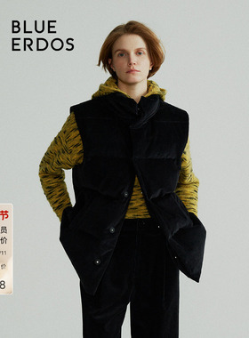 BLUE ERDOS通勤白鸭绒加厚保暖羽绒马甲B546JE001