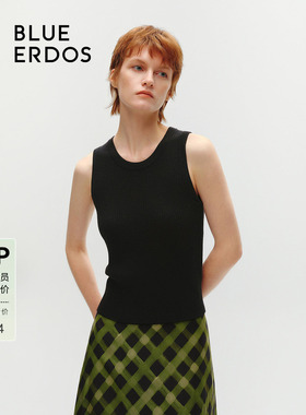 BLUE ERDOS精纺圆领羊毛羊绒针织背心女B246A2004