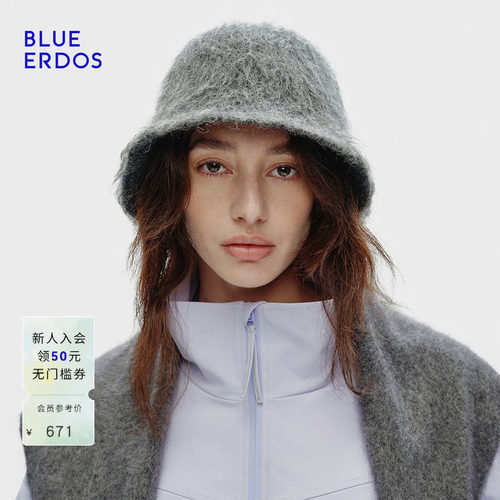 BLUE ERDOS春季新百搭马海毛手工拉毛工艺渔夫帽女帽B256S7002