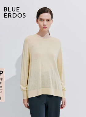 【桑蚕丝】BLUE ERDOS精纺丝绒针织套衫女B245D0016