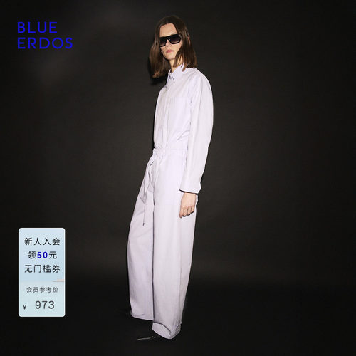 BLUE ERDOS 春季新品松弛感可调节腰头挺括工装裤女裤B556M1001