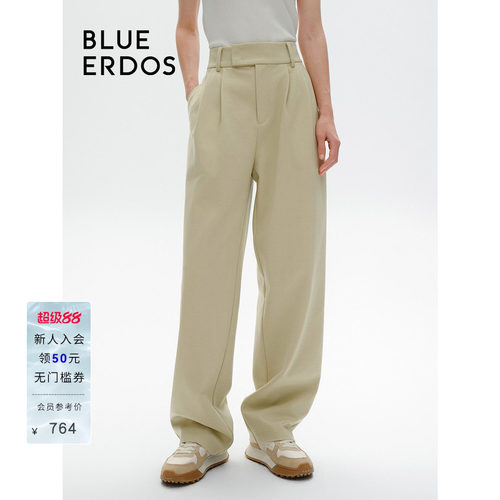 blueerdos羊毛混纺阔腿西装裤