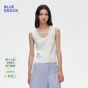 U领粘纤修身 百搭背心B255D2002 ERDOS春季 BLUE