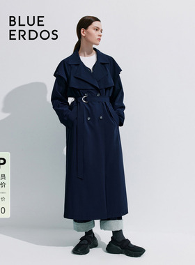 【可拆卸两件套】BLUE ERDOS西装领风衣外套B245J4002