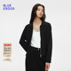 BLUE 双拉链短外套B255E0001 通勤小翻领连肩袖 ERDOS 冬季