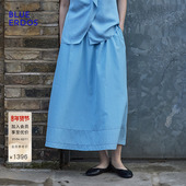 BLUE 桑蚕丝 ERDOS春秋气质简约A字伞裙半身裙B255M0024