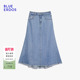 BLUE 简约通勤A字简约全棉牛仔鱼尾裙半身裙女 ERDOS春季