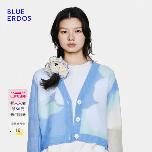 七夕礼赠BLUE ERDOS2026秋季元气感撞色卷边气质装饰发圈女