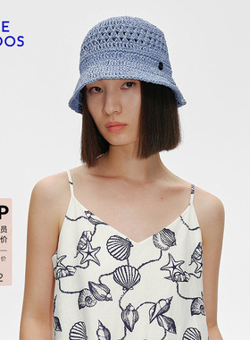BLUE ERDOS春秋休闲度假风镂空遮阳渔夫帽盆帽女B255S7008