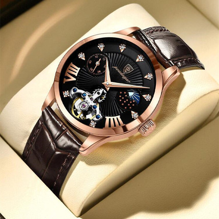 Switzerland's Top Ten Brands of Men's Waterproof Luminous Fully Automatic Mechanical Watches, Student Business Trendy Hollow Quartz Watches