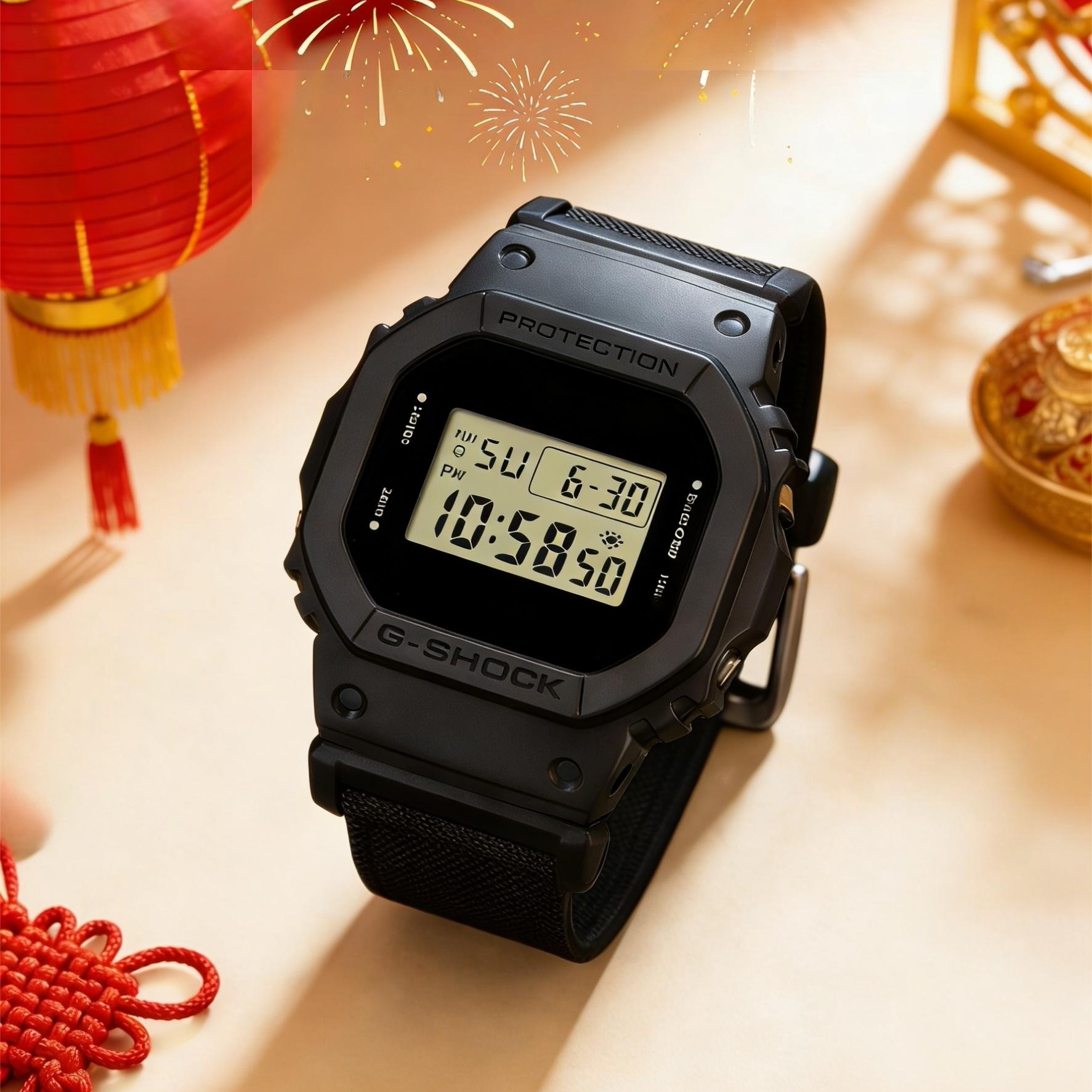 casio卡西欧手表g-shock卡西欧小方块防水闹钟电子表DW-5600