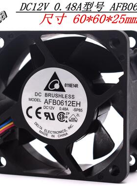 6025 AFB0612EH 6厘米/CM 12V 0.48A 滚珠散热风扇60*60*25MM