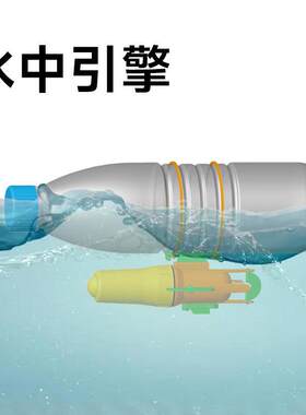 创意科学小制作水中引擎水上玩具船动力马达螺旋桨材料包男孩礼物
