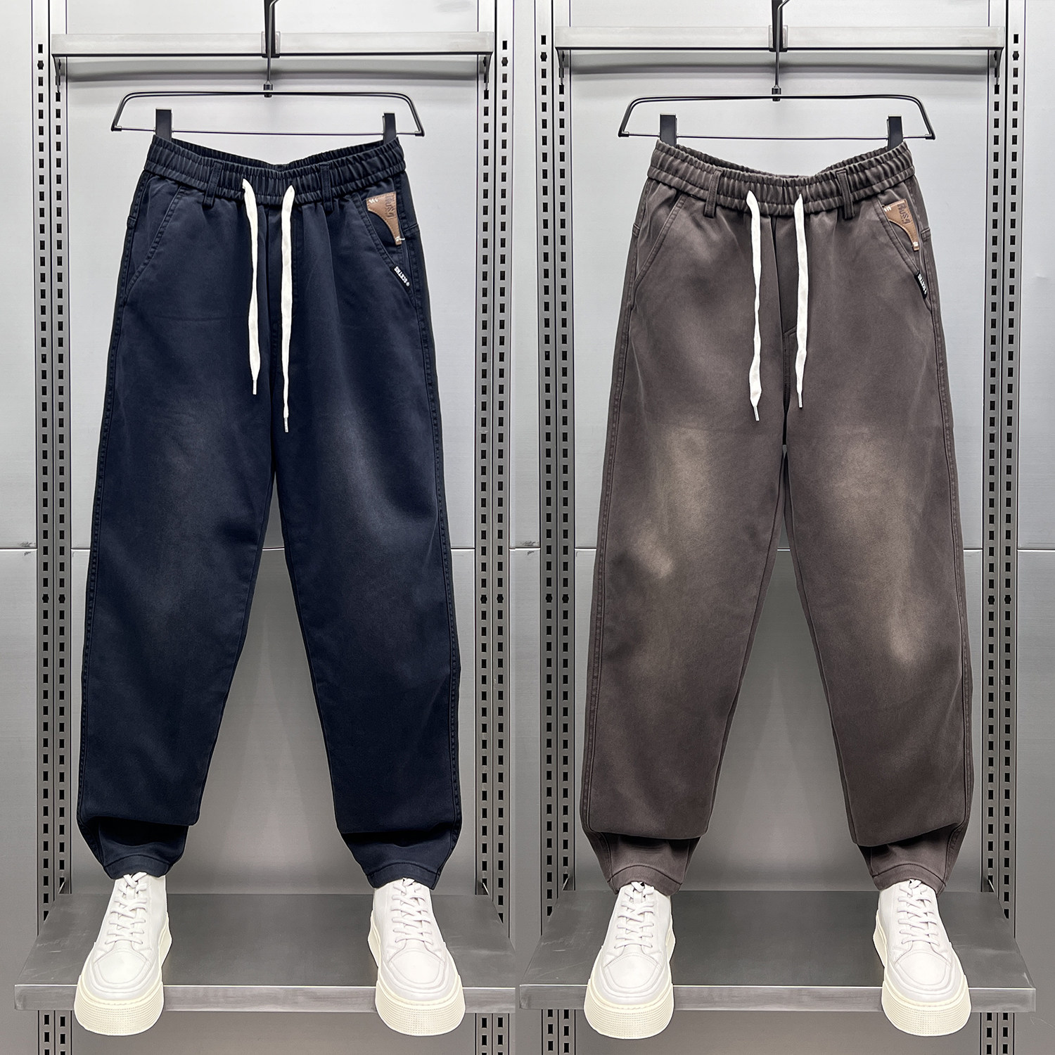 韩版修身显瘦小脚水洗牛仔裤男春夏季痞帅磨白休闲裤青年百搭长裤