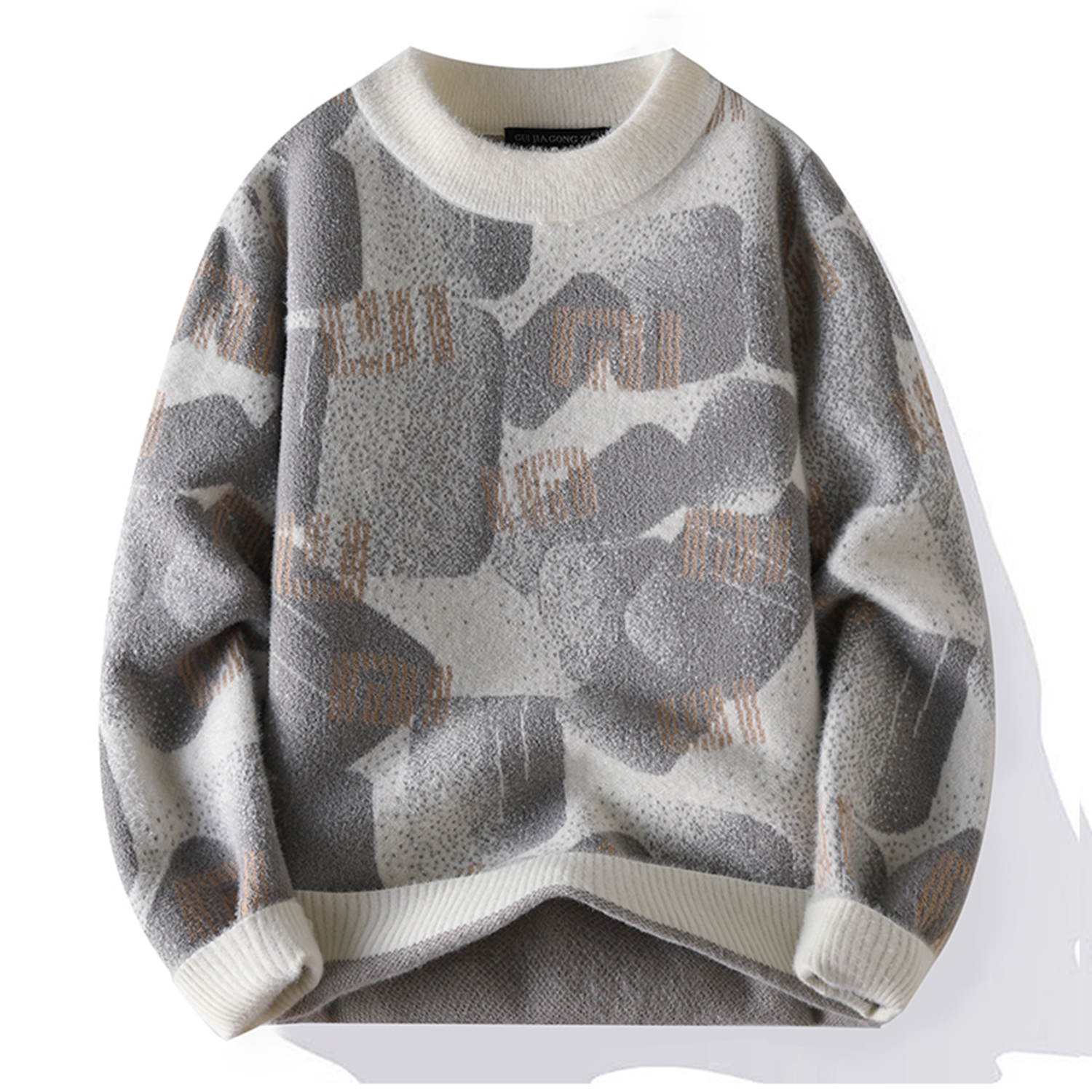 冬季新款毛衣男士加绒加厚打底衫