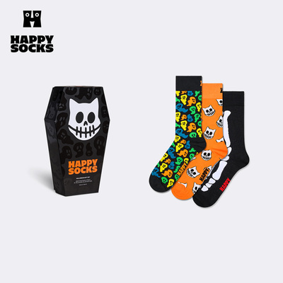 【2026秋冬新款】Happy Socks潮牌万圣节鬼马袜子礼盒小众中筒袜