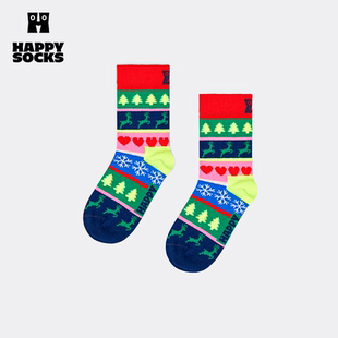 【25秋冬款】Happy Socks儿童中筒袜宝宝条纹可爱百搭厚袜子