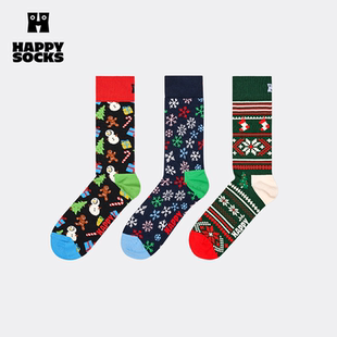 袜子百搭时尚 Socks潮牌设计师圣诞个性 Happy 中筒袜 2025新品