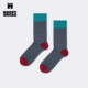 舒适百搭袜子 Socks潮牌创意条纹中筒袜时尚 25秋冬款 Happy