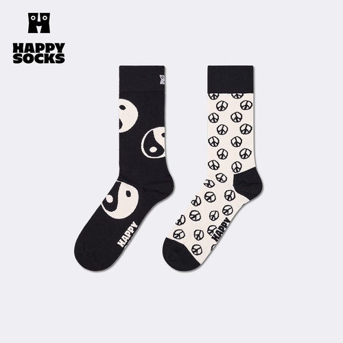 【2026春夏】Happy Socks潮牌太极阴阳时尚袜子个性小众中筒袜