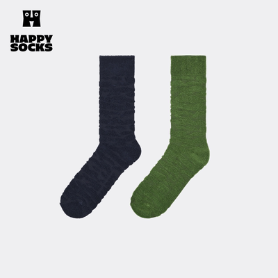 【25秋冬款】Happy Socks堆堆袜子冬季保暖加厚个性蓬松中筒袜潮