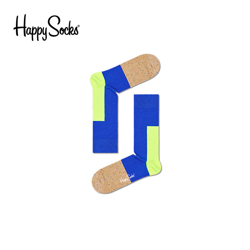 HappySocks春季男女款潮牌多巴胺户外运动个性条纹波点外穿中筒袜