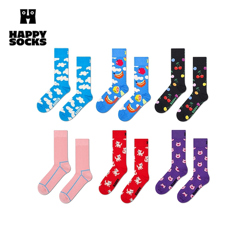 Happy Socks潮牌创意小众百搭棉袜子男女ins风多巴胺外穿中筒袜
