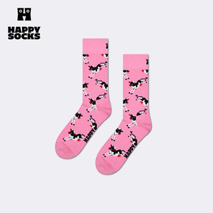 【春夏款】Happy Socks潮牌个性图案奶牛袜子小众创意中筒袜
