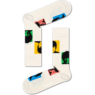 Happy Socks潮牌x披头士联名袜子男女款袜秋季款多巴胺棉袜中筒袜