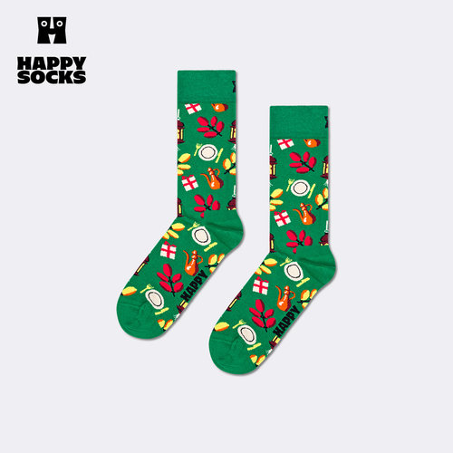 【春秋款】Happy Socks潮牌个性小众袜子创意百搭图案中筒袜