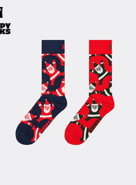 【2025新品】Happy Socks圣诞老人创意百搭袜子设计师小众中筒袜