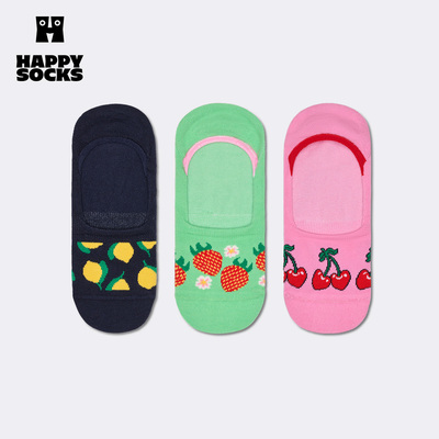 【2026新款】Happy Socks潮牌船袜个性时尚短袜夏季不掉跟薄袜底