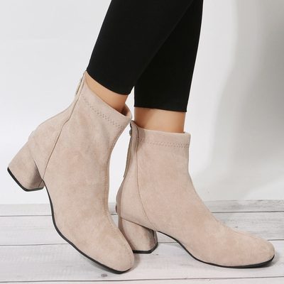 boots for women's oversized thick heeled boots大码高跟鞋