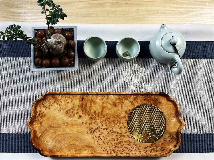 环氧树脂茶盘香杉木干泡台木茶托盘客厅家用小型轻奢现代茶具实木