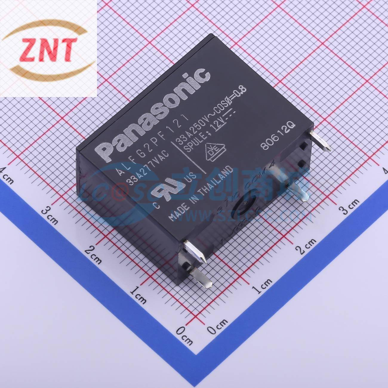功率继电器 ALFG2PF121 插件,15.7x30.1mm 12V 电子元器件配单