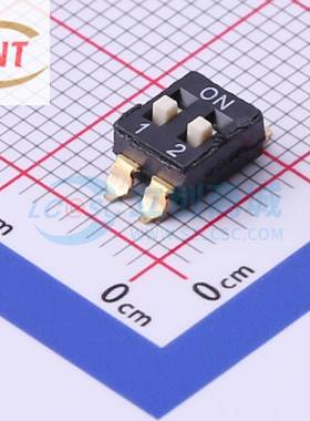 拨码开关 DSIC02LS-P SMD-4P 凸起式 2.54mm 2位平拨 XKB中国星坤