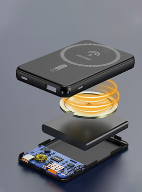 DUDAO独到K14S磁吸式5000毫安充电宝可上飞机高铁过安检15W无线充