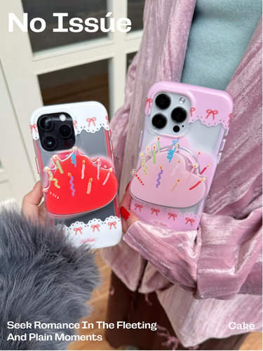 noissue爱心蛋糕imd二合一双层壳适用苹果15promax手机壳可拆卸边框iphone14pro磨砂13