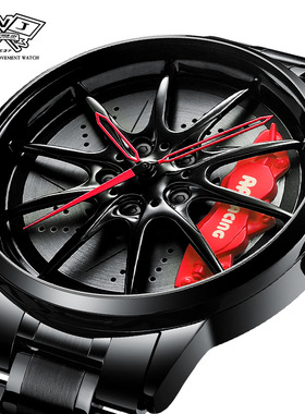 SVJ手表轮毂立体镂空表盘汽车改装锻造表文化概念性液压RAYS-G25