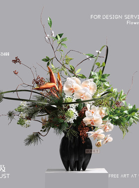 妖及新中式中大型酒店大堂装饰品